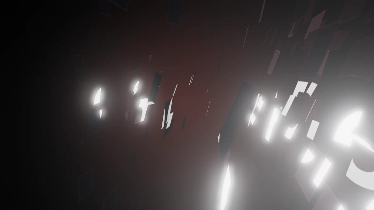 Anamorph: fragments that rebuild the artwork — screenshot of the Halofloor music visualizer