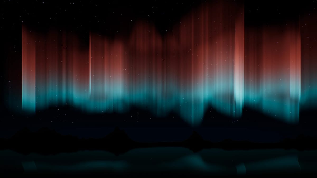 Aurora: northern lights for your music — screenshot of the Halofloor music visualizer