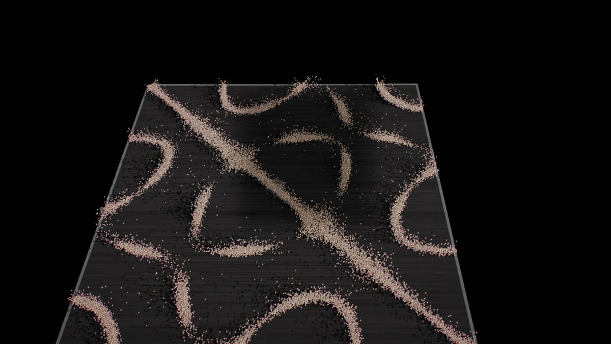 Chladni: Chladni sand patterns — screenshot of the Halofloor music visualizer