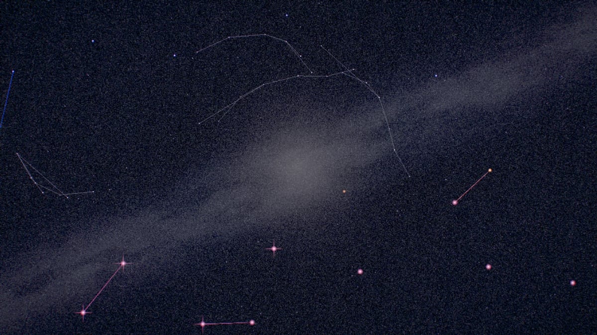 Constellation: a starry sky of constellations — screenshot of the Halofloor music visualizer