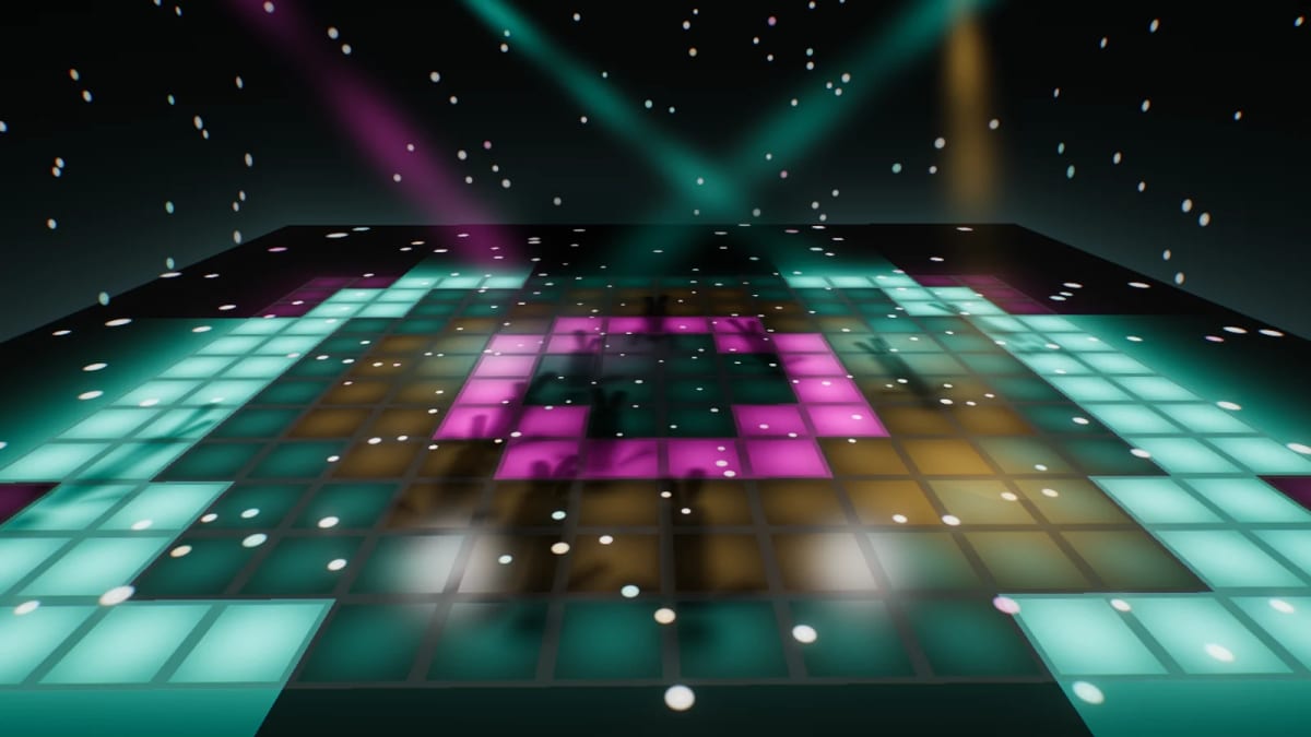 Dancefloor: a light-up glass tile dance floor — screenshot of the Halofloor music visualizer