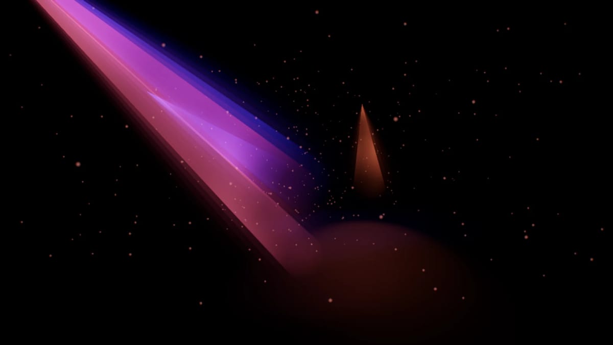 dust: dust drifting in spotlights — screenshot of the Halofloor music visualizer
