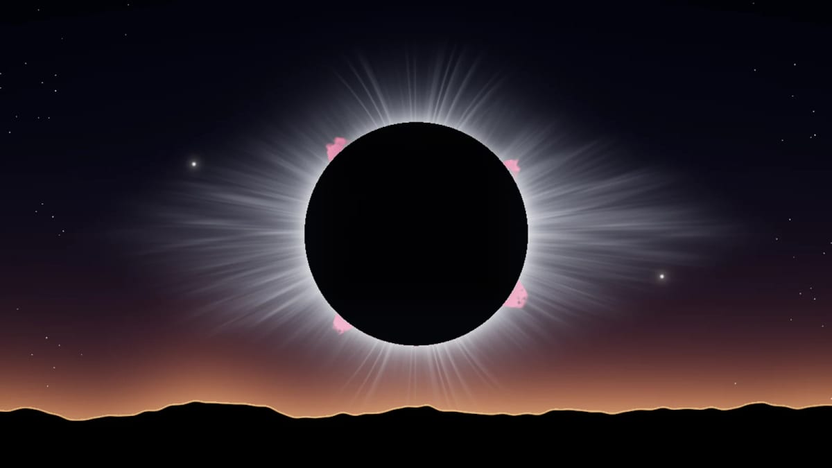 Eclipse: a total solar eclipse — screenshot of the Halofloor music visualizer