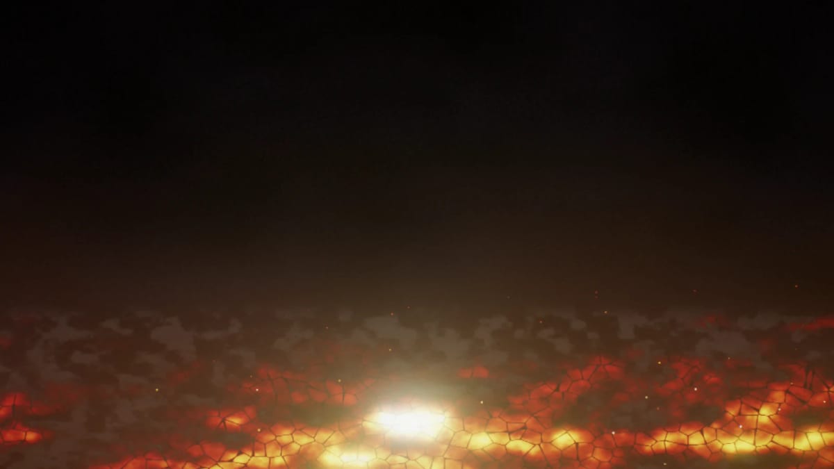 Ember: glowing embers — screenshot of the Halofloor music visualizer