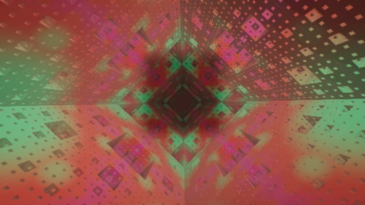 Fractal: a journey through a 3D fractal — screenshot of the Halofloor music visualizer