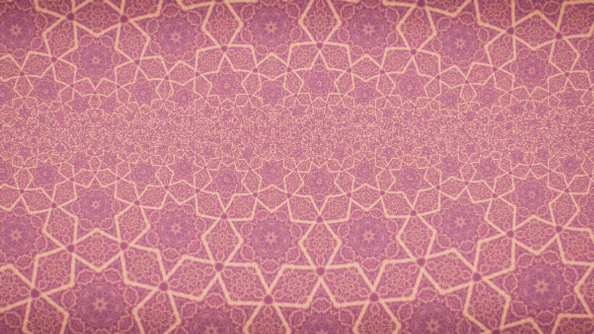Hyperbolic: an endless hyperbolic tiling — screenshot of the Halofloor music visualizer