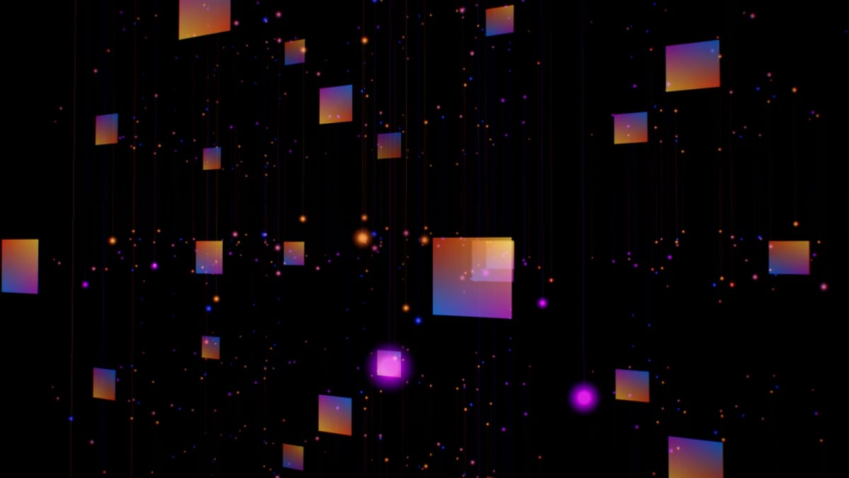 Infinity: an infinity mirror room — screenshot of the Halofloor music visualizer