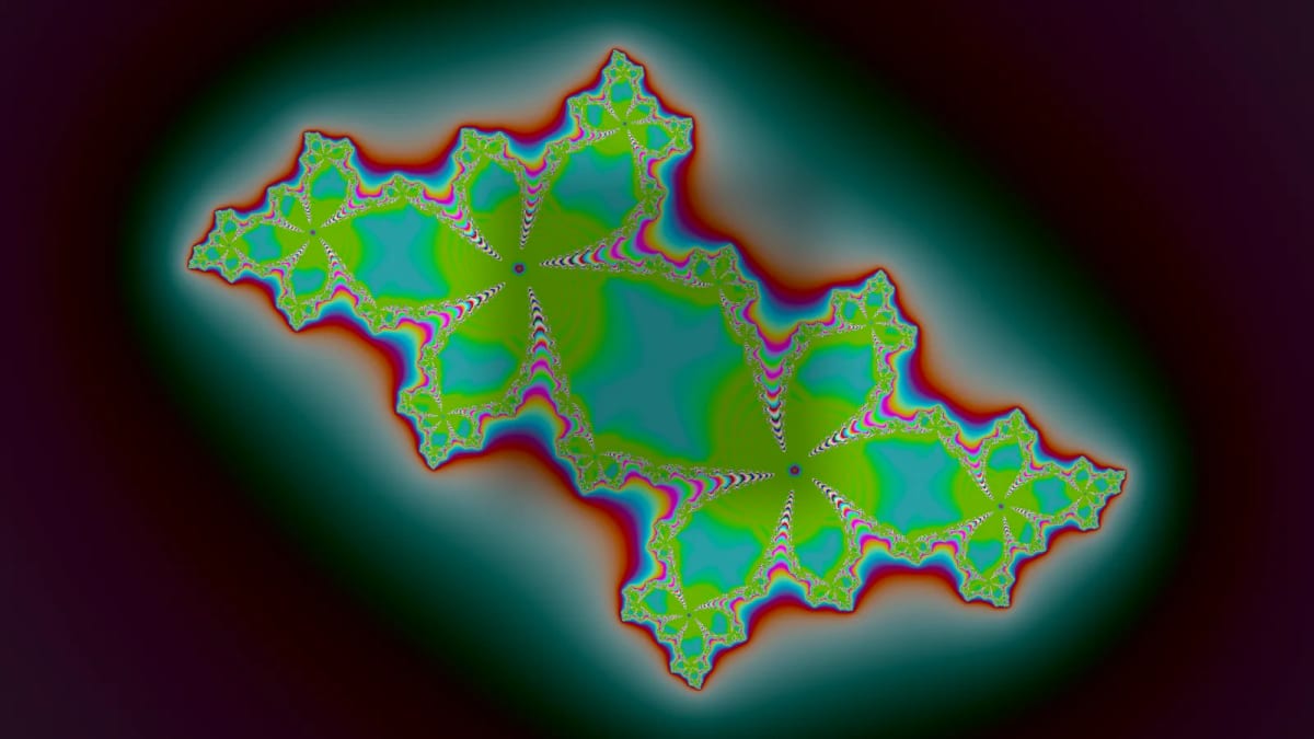 Julia: a Julia fractal that travels with the song — screenshot of the Halofloor music visualizer