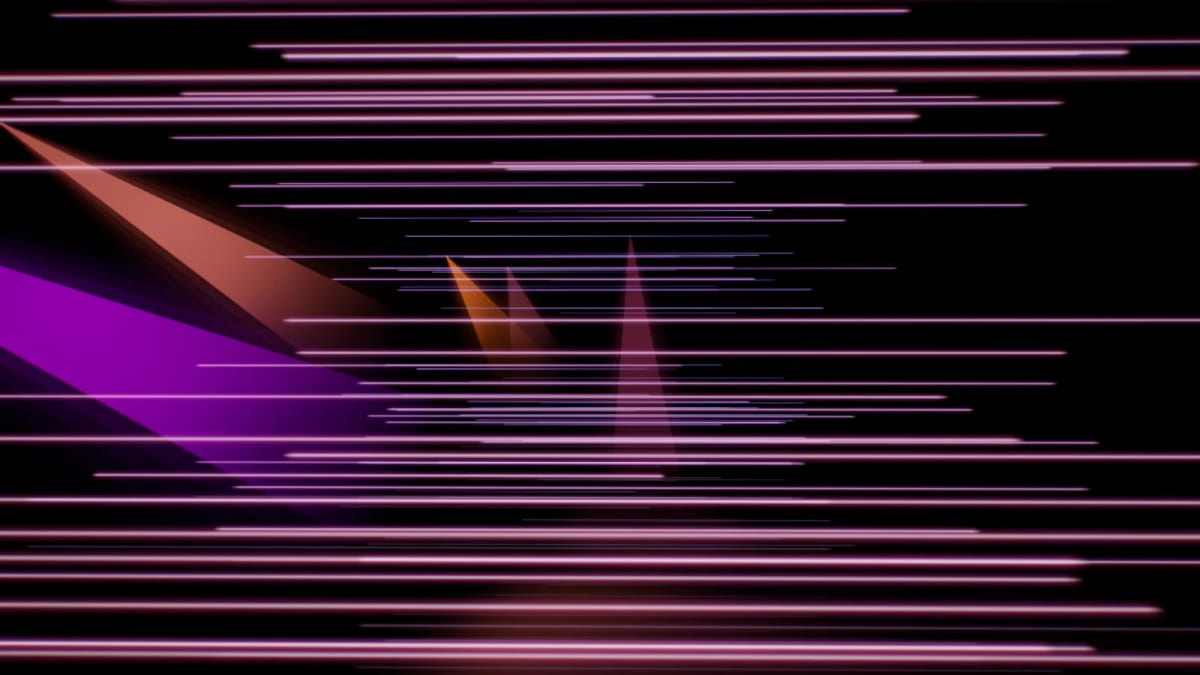 KineticRig2: crossing light bars and beams — screenshot of the Halofloor music visualizer