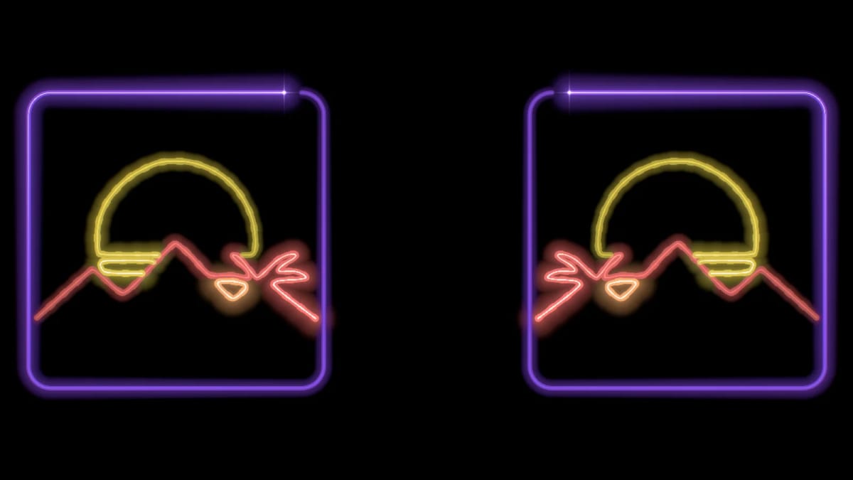 Lightpaint: the album art drawn in light — screenshot of the Halofloor music visualizer