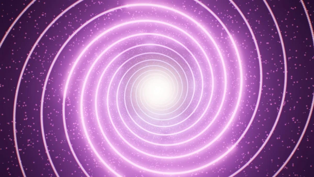 Maelstrom: a whirlpool of light — screenshot of the Halofloor music visualizer