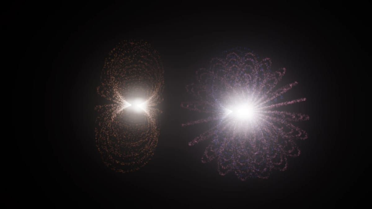 Magneto: glowing magnetic fields — screenshot of the Halofloor music visualizer