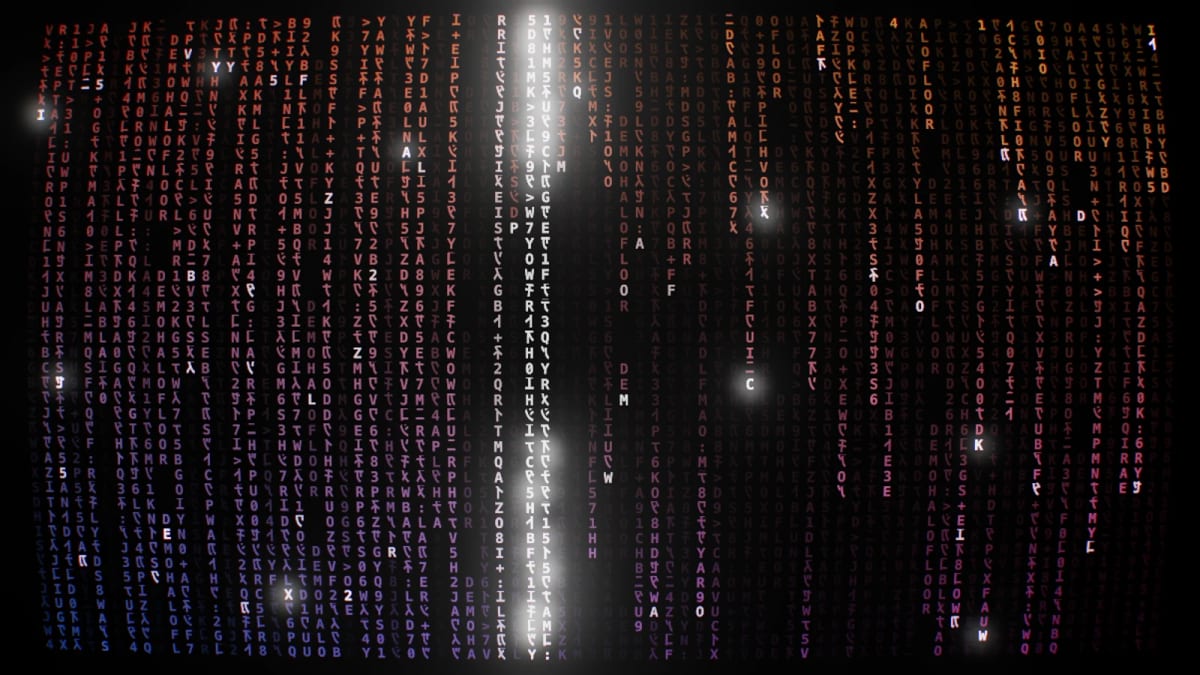 Matrix: digital character rain — screenshot of the Halofloor music visualizer