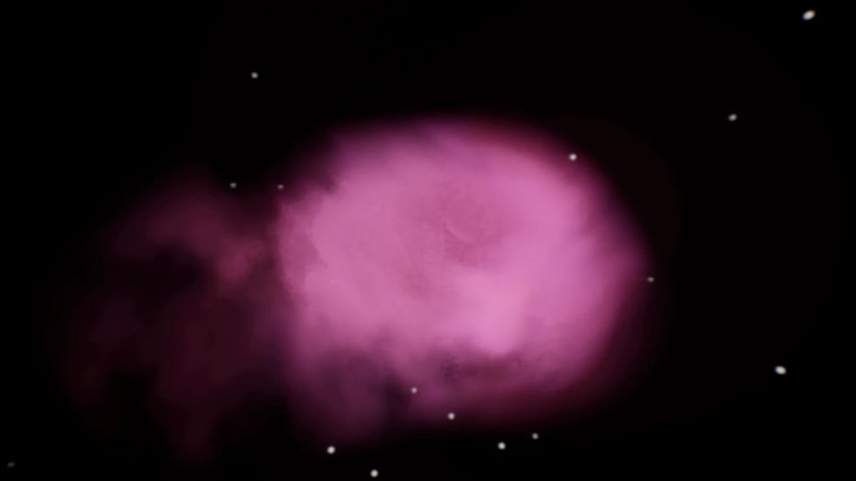 Nebula: a cosmic nebula — screenshot of the Halofloor music visualizer