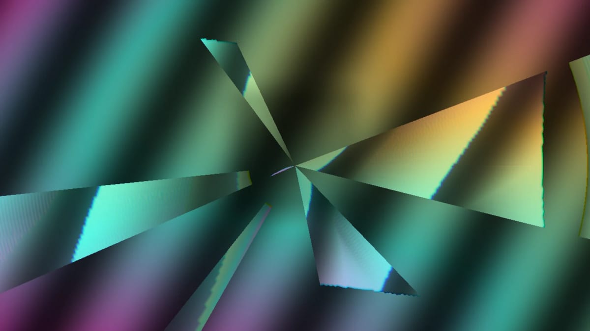 Pixelsort: the cover in glitch pixel sorting — screenshot of the Halofloor music visualizer