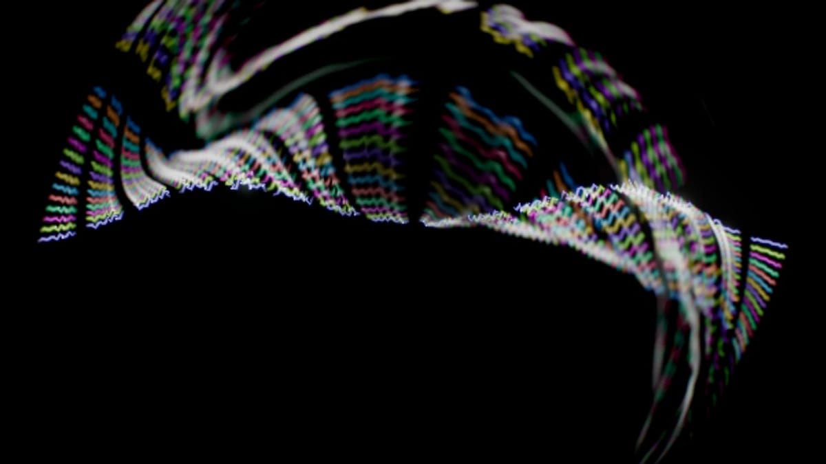 Preset: a MilkDrop-style preset engine — screenshot of the Halofloor music visualizer