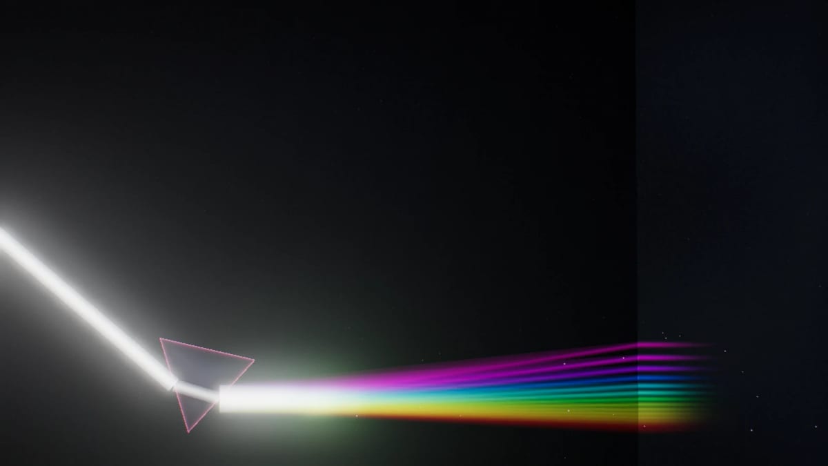 Prism: a prism and a rainbow — screenshot of the Halofloor music visualizer