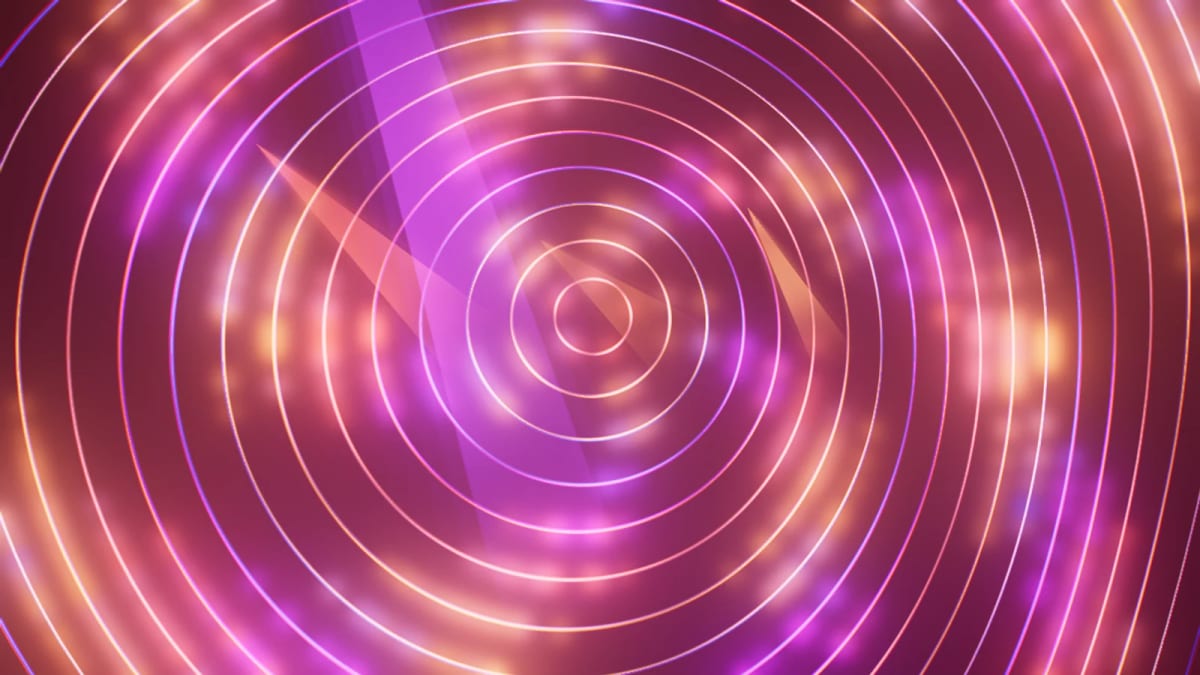 PulseCore: pulsing concentric rings — screenshot of the Halofloor music visualizer