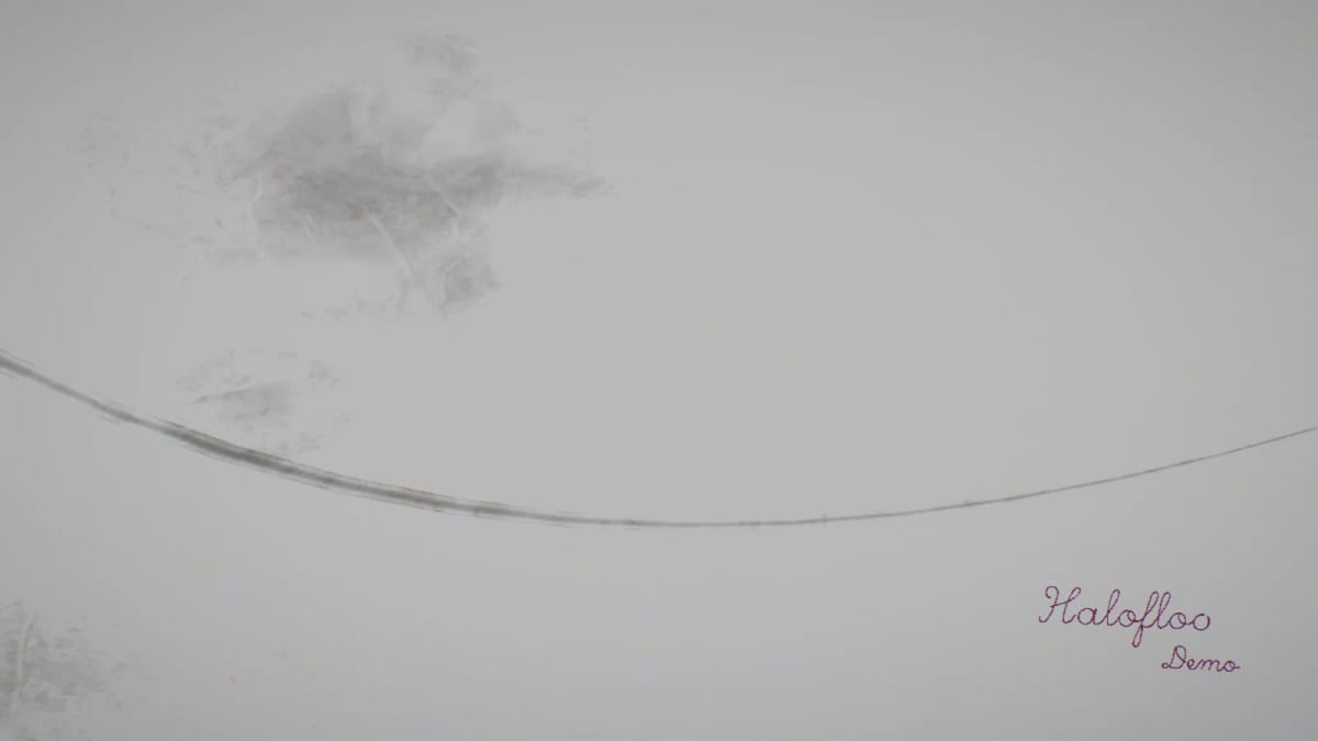Sumi: ink washes on paper — screenshot of the Halofloor music visualizer