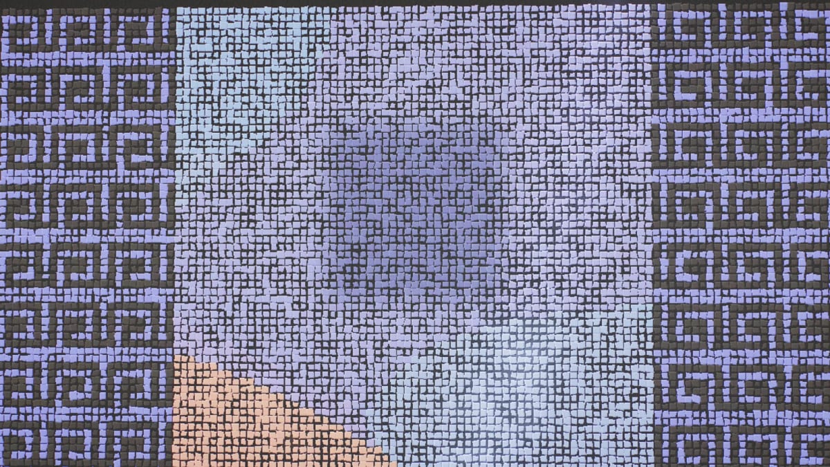 Tessera: a mosaic of 10,000 tiles — screenshot of the Halofloor music visualizer
