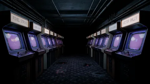 Arcade : a retro arcade at night