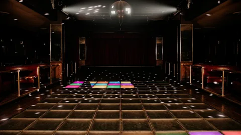 Ballroom : a 1970s disco dance floor