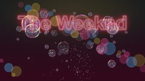 Bubbles : iridescent soap bubbles in a club