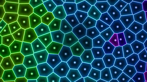 Cells : a tissue of dividing neon cells