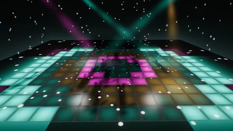 Dancefloor : a light-up glass tile dance floor