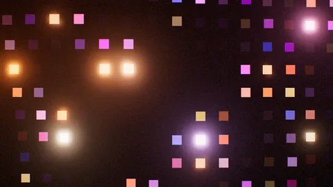 DiscoSquares : Glowing colored squares like a dance floor