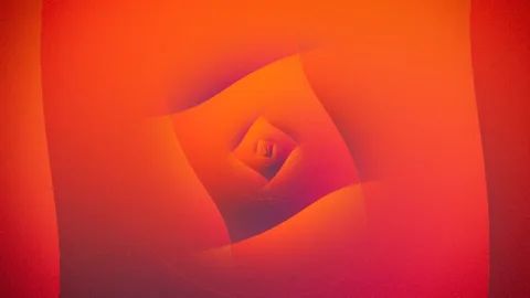 DrosteDive : Orange squares diving endlessly into one another