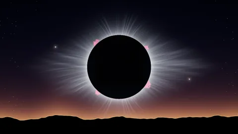Eclipse : a total solar eclipse
