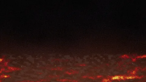 Ember : Embers glowing along a dark horizon
