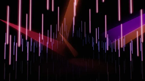 KineticRig : Rows of pink light bars in motion