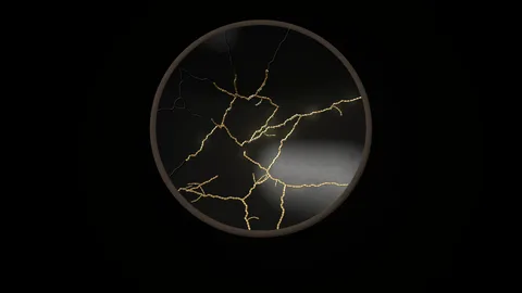 Kintsugi : a cracked bowl mended with gold