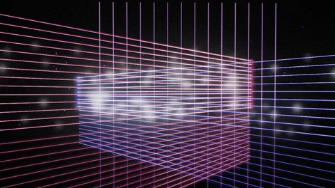 LaserGrid : White laser grid in perspective