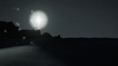 Lighthouse : a lighthouse at night
