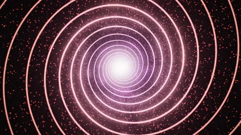 Maelstrom : Spiral of pink light tunneling into the center