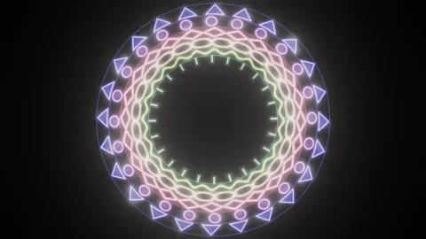 Mandala : a neon mandala that grows