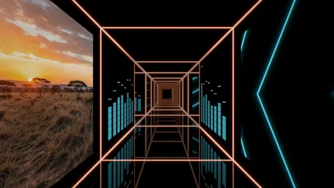 Maze : a race through a neon maze