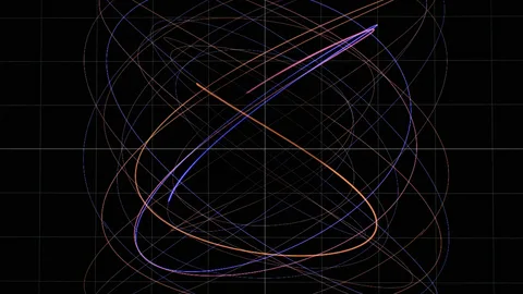 PhosphorScope : Orange and blue oscilloscope traces on black