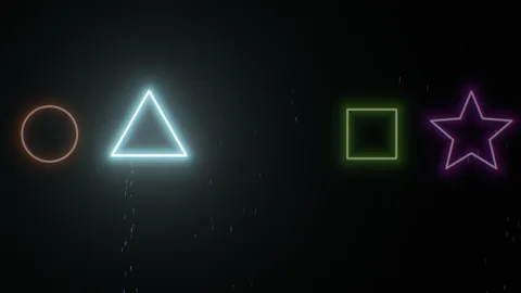 Shapes : neon shapes that play the bar