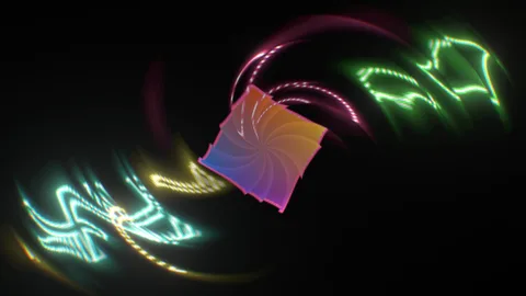Slitscan : neon sculptures made of time
