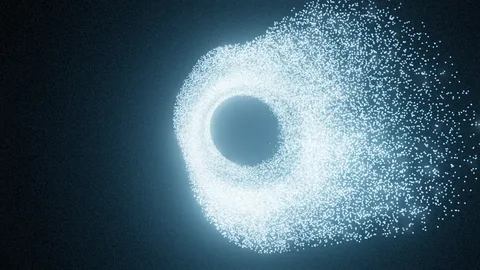 Swarm : Swirling cloud of blue particles