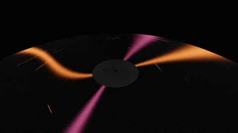 VinylGroove : Vinyl record spinning in orange light